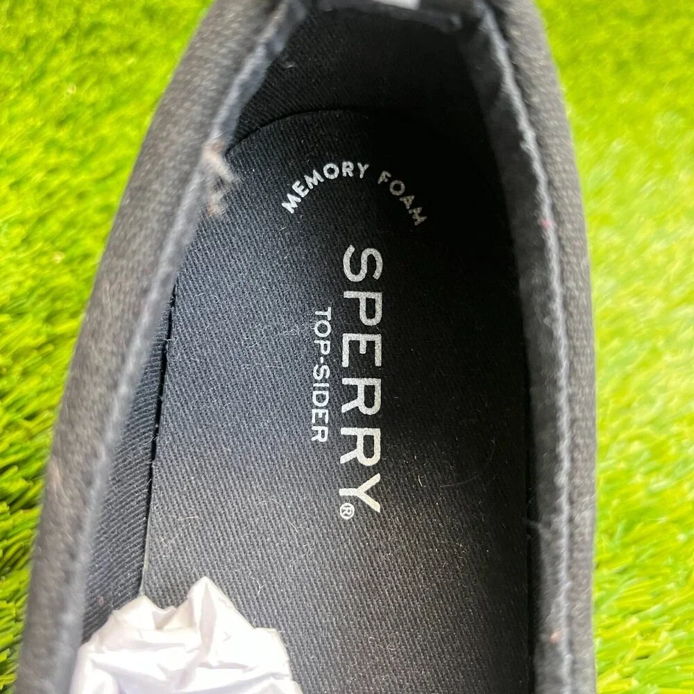 Sperry Crest Vibe Womens Size 8.5 Linen Black Casual Walking Shoes Sneakers_8